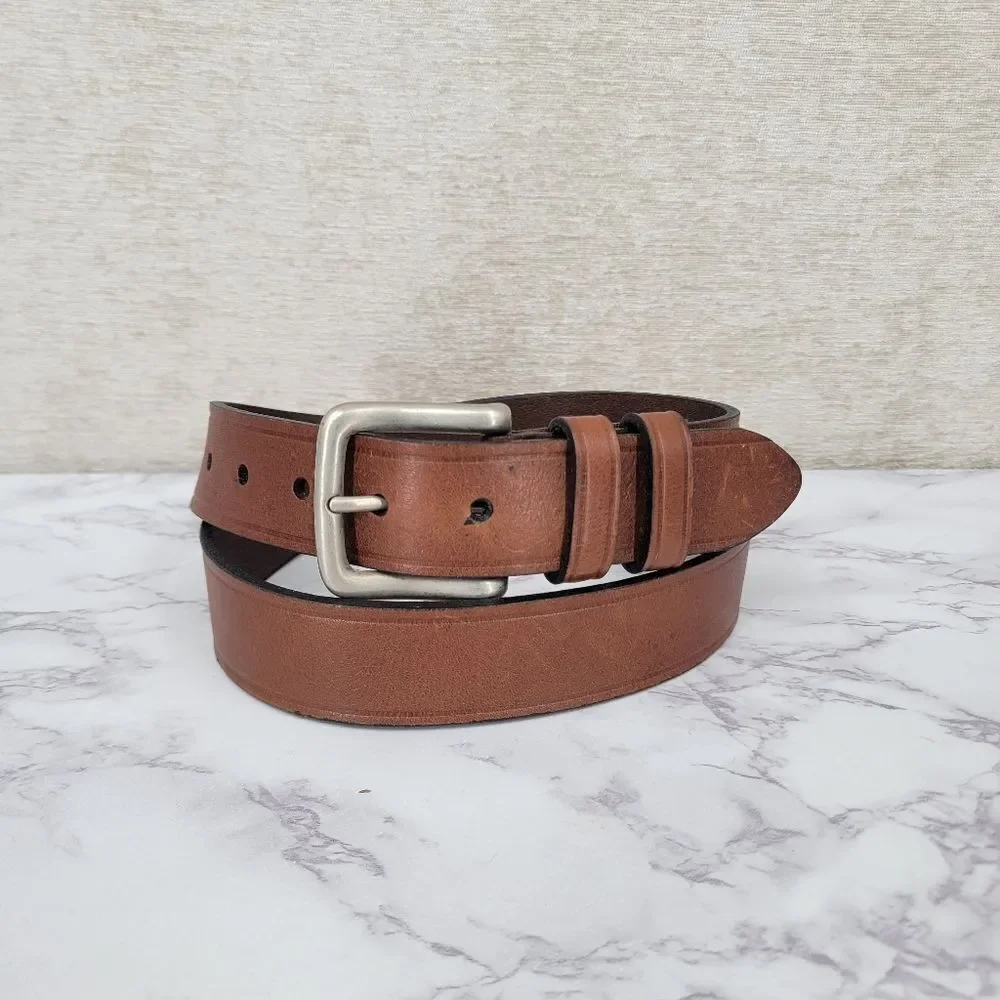 Brown Leather Belt for Men Made In USA
